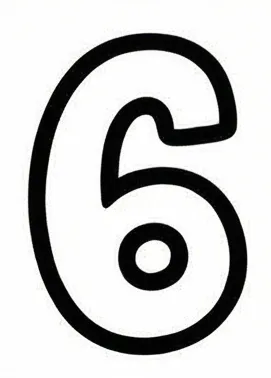 a number 6 with the number 6 in the middle.webp